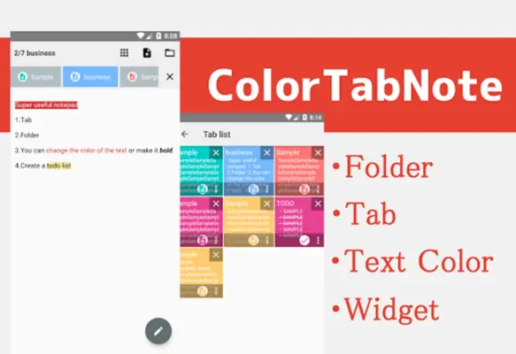 ColorTabNote android App screenshot 4